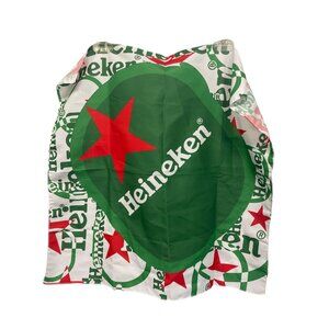 Heineken Logo Printed Green & White Promotional Scarf With Red Star Design